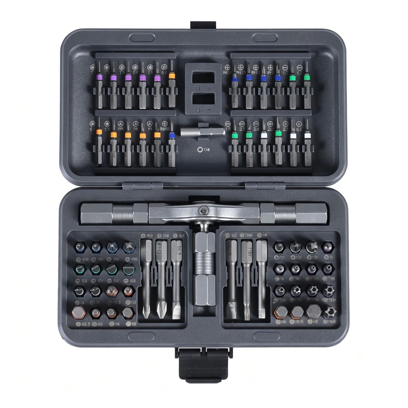 66 in 1 Ratcheting Screwdriver Set for Workshop Maintenance with Precisions Steel Bits and Ergonomic Handle Ratcheting Screwdriver Set