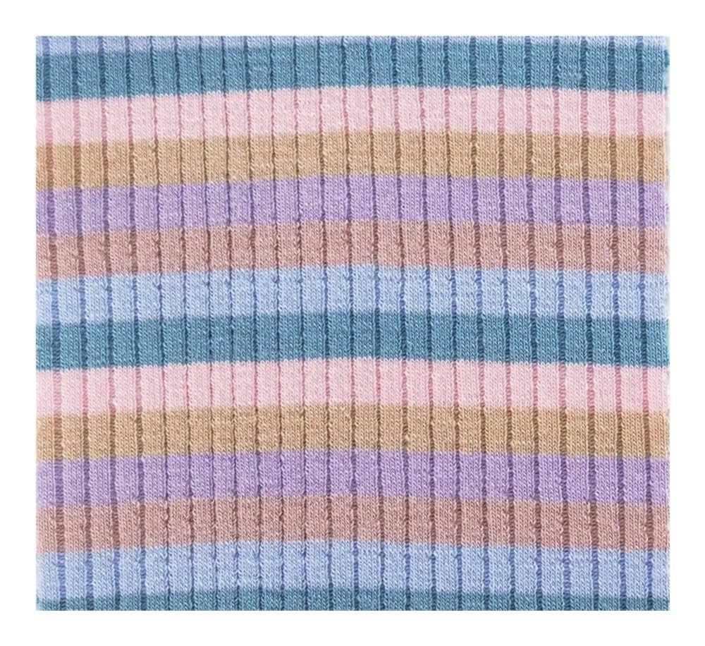 Tela de arco iris peinado de media yarda, a rayas, elástico para coser base, camisa, cuello de punto, 45 x 125 cm, pieza (C, 180 x 125 cm, precortada)
