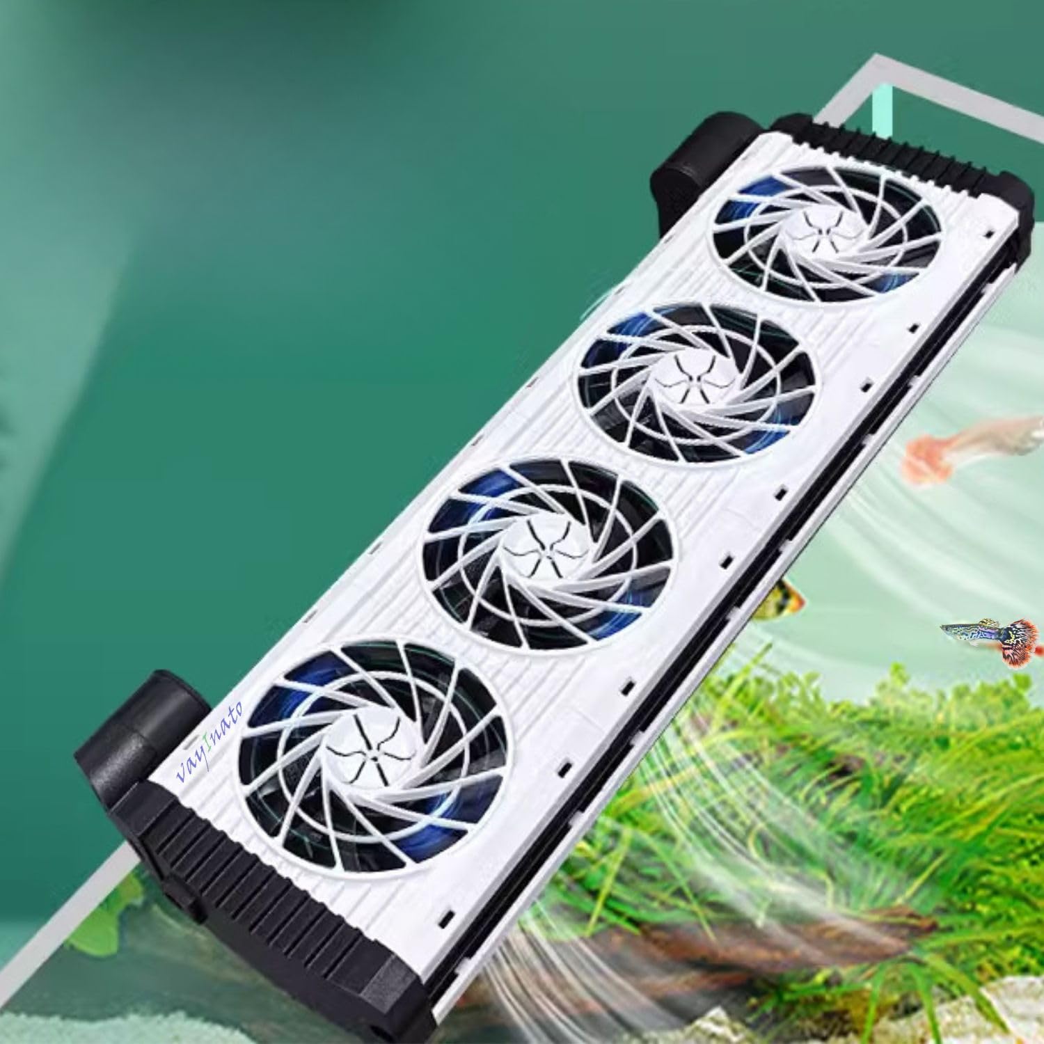 See full amazon price history chart for VAYINATO® Four Head Fish Tank Cooling Fan with External Speed Control Switch, 9 Levels of Wind Control, Angle Adjustable Clip On Chiller (White & Black) by Petzlifeworld VAYINATO® Four Head Fish Tank Cooling Fan with External Speed Control Switch, 9 Levels of Wind Control, Angle Adjustable Clip On Chiller (White & Black) by Petzlifeworld (B0DBZTFDT6) Amazon Price History, Amazon Price Tracker