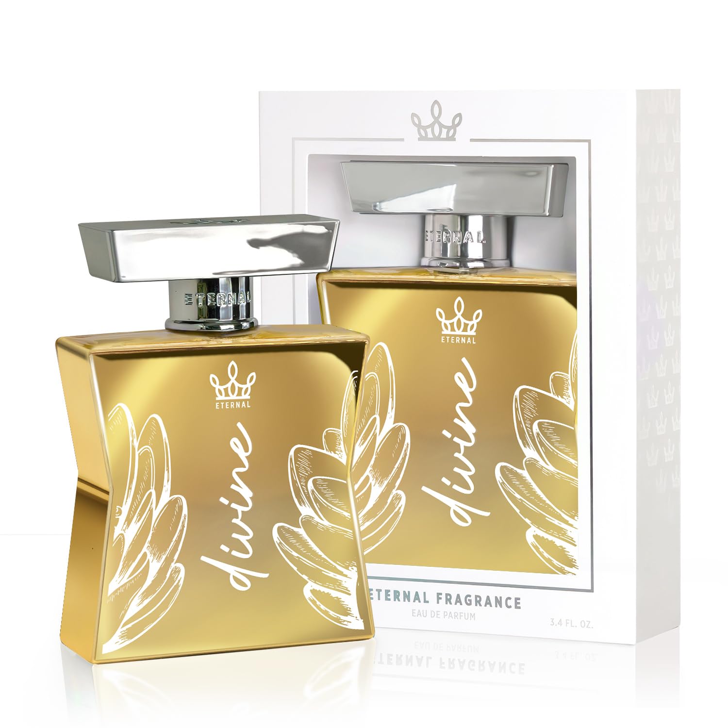 Eternal Fragrance - Scent Eternal Divine- 3.4 oz (100ml) - EDP - Long-lasting - Vegan - Clean Ingredients - Designer Inspired Perfume Spray for Women - 2000 sprays per bottle
