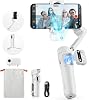 hohem iSteady V3 Gimbal smartphone, upgraded 3-axis gimbal stabilizer, magnetic AI tracker, removable controller, integrated extended mast and tripod, foldable for live broadcast
