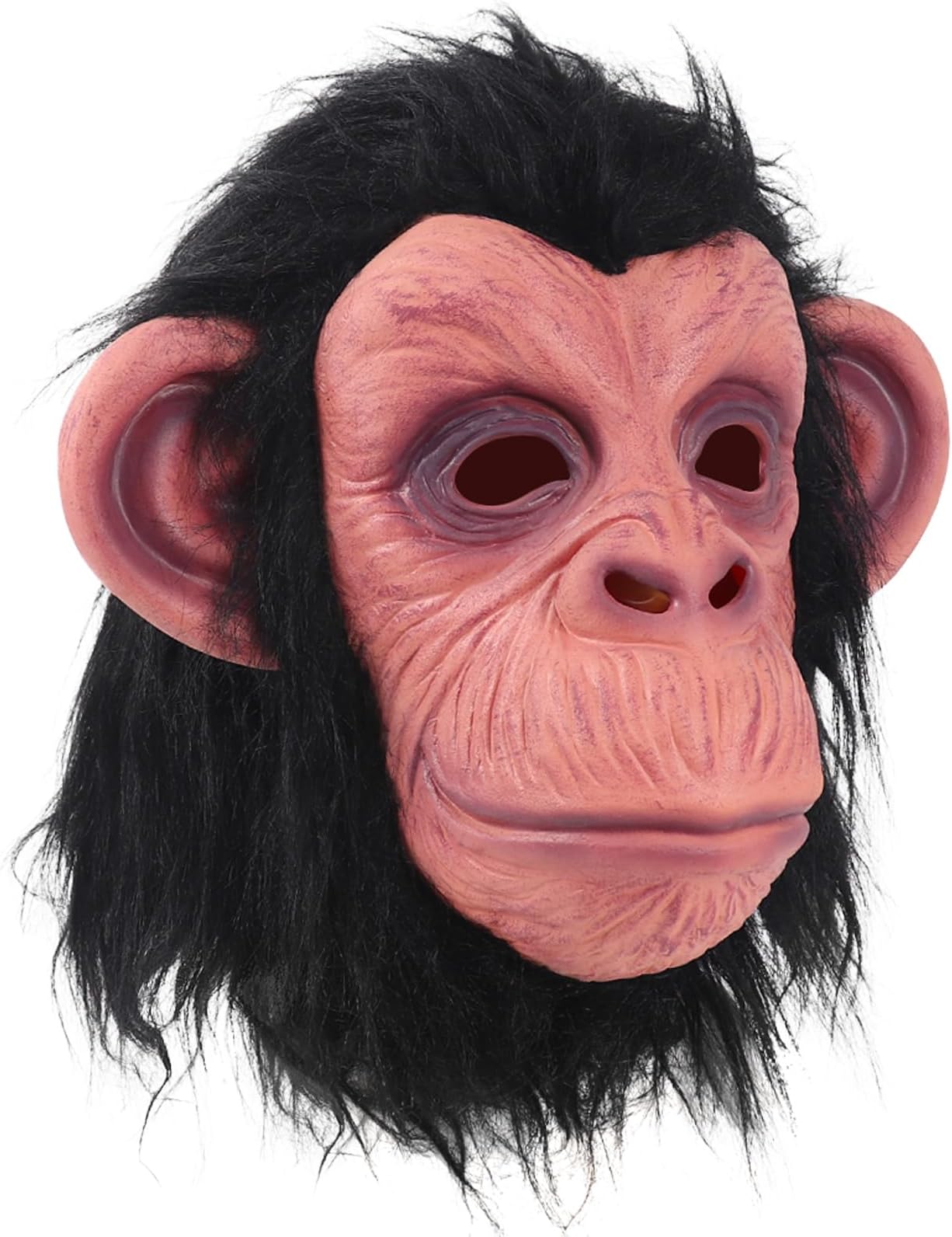 Monkey Mask Latex Full Head Animal Black Chimp Mask for Halloween Costume