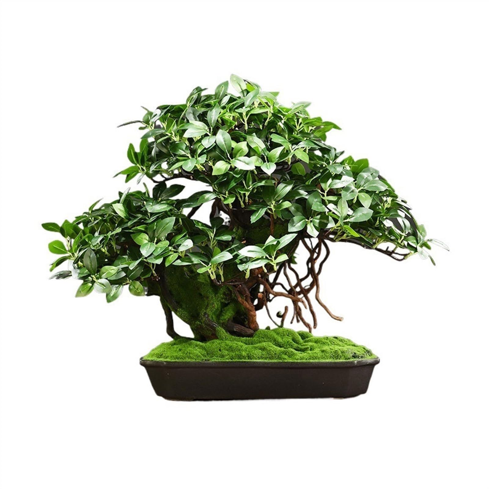 HCZKIUJY Bonsai Greenery Fake Tree Living Room Entrance Office Decorations Chinese Feng Shui Ornaments Simulation Plant Bonsai Plant