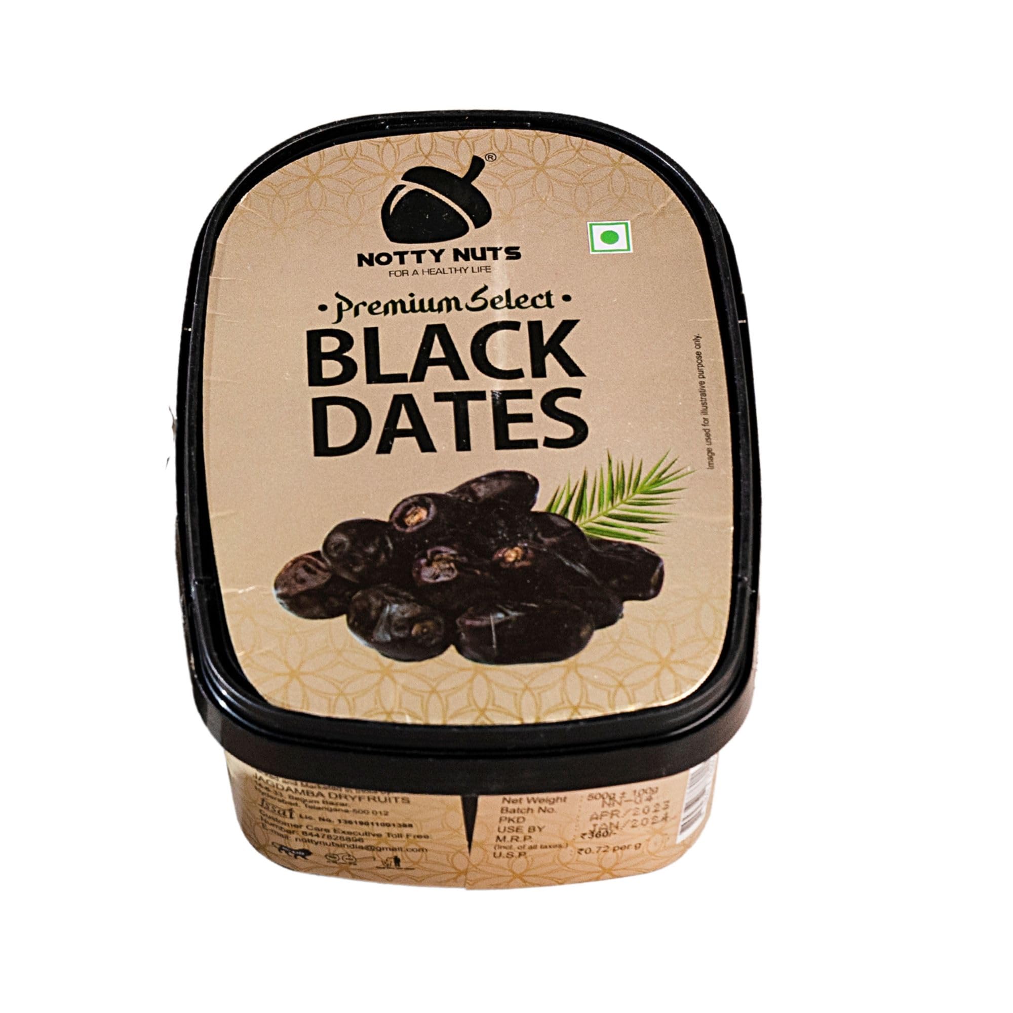 Notty Nuts Premium Black Dates 250gm | 100% Natural, Juicy Khajur/Khajoor | Healthy & Nutritious Dates Dry Fruits | Rich in Iron, Vitamins & Minerals (Pack of 1) (B0C7LBKDBZ) Amazon Price History, Amazon Price Tracker