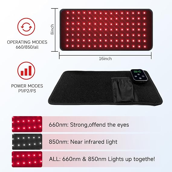 Red Light Therapy Belt with Portable Adjustable Comfort Design