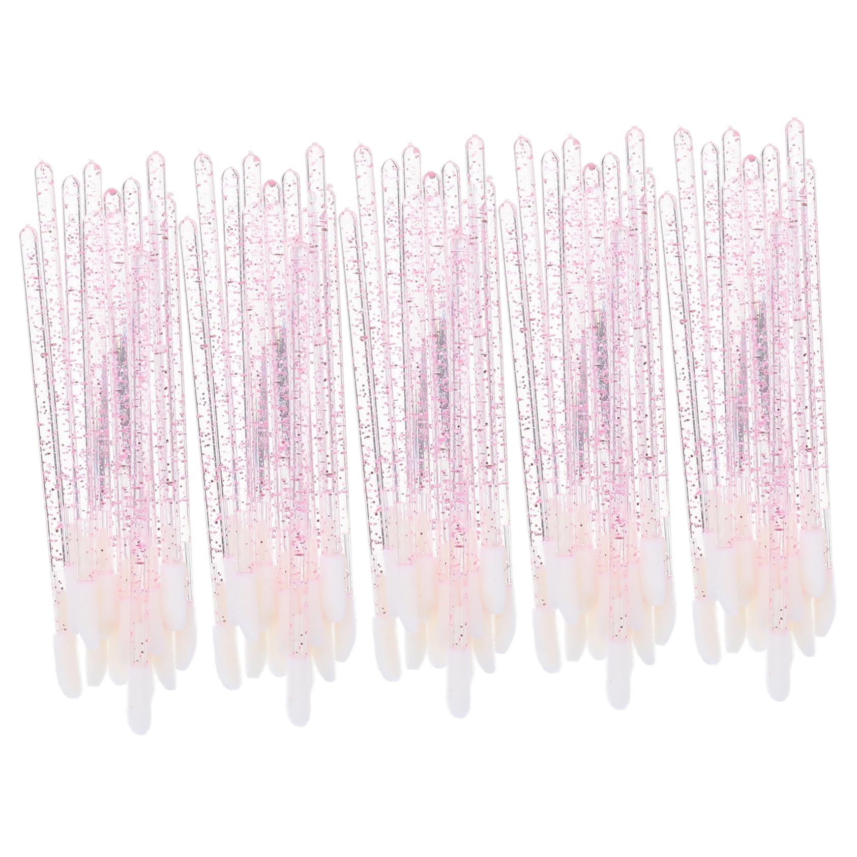 Healeved 1 Set Disposable Makeup Brush Flocking Heads Lip Brush Eyeshadow Applicator Makeup Tool Professional Set