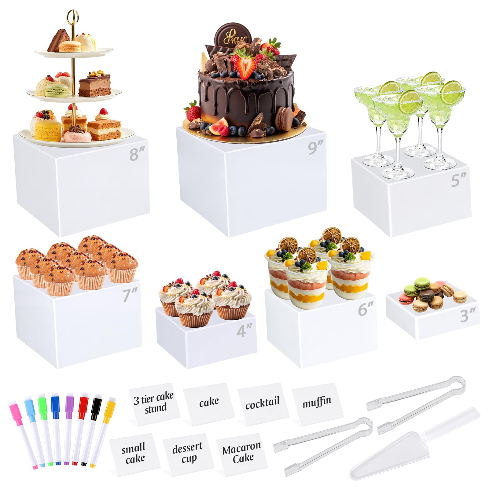 Photo 1 of MYJIE 7 Pcs Buffet Risers Set