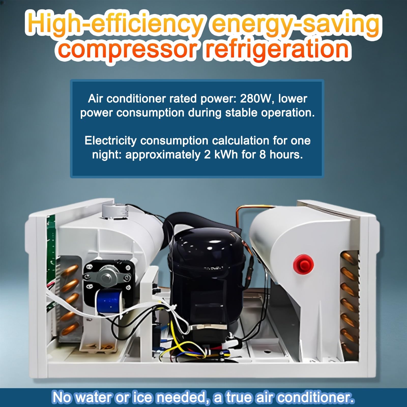 Mini Klimatyzator 2500 BTU 280W Klimatyzacja Przenośna