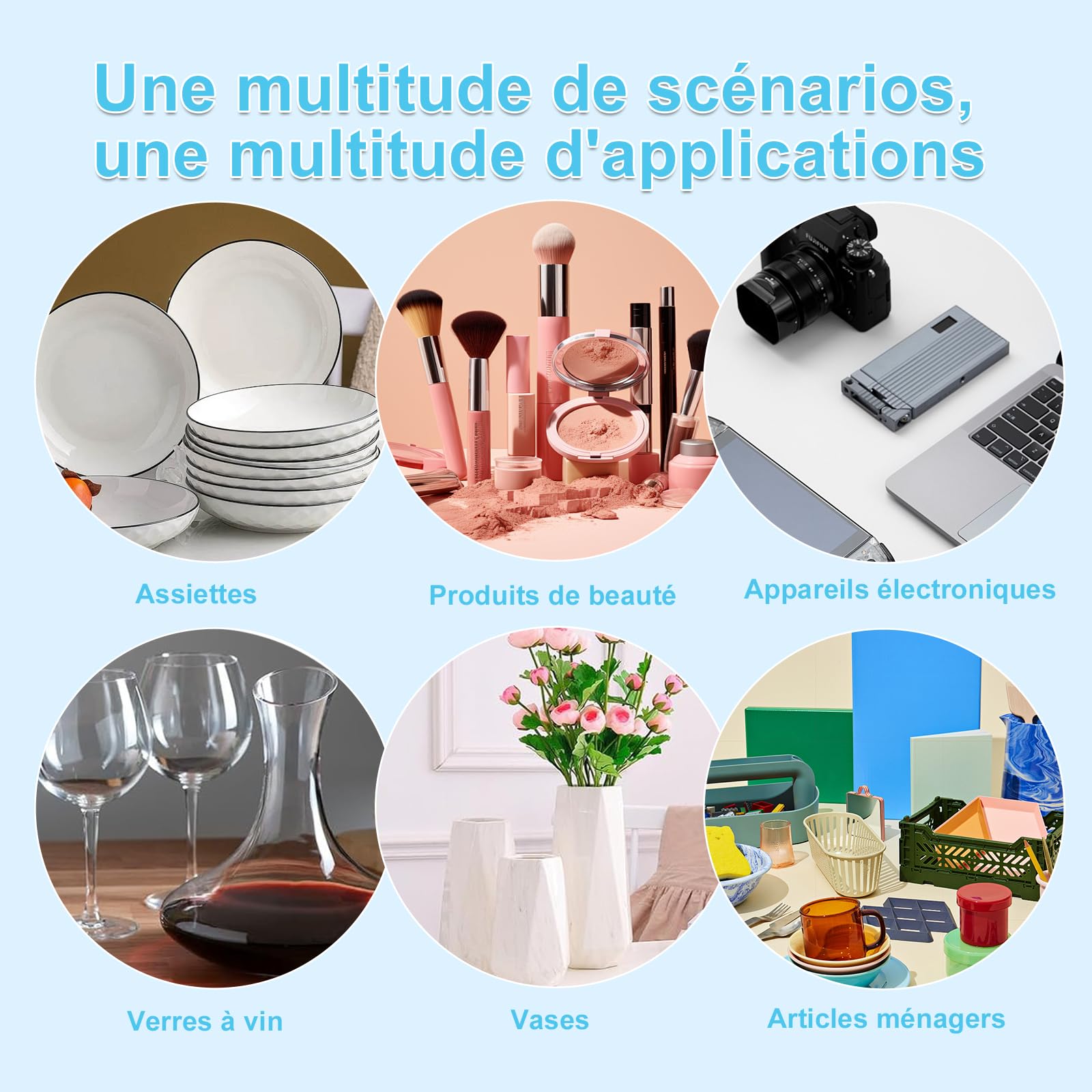 Voarge 100 PCS Demenagement Feuilles Mousse Papier Bulle, Avec Étiquettes Fragiles pour Cartons Plats Assiettes Verres Emballage(20 * 20cm)