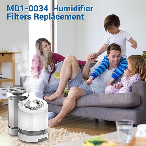 Miniatura 8 de MD1-0034 - Filtros de mecha de repuesto para humidificador evaporativo Vornado Evap2, Evap40, EV3, EV100, EV200, EVDC300, EVDC505, EVDC500, filtro