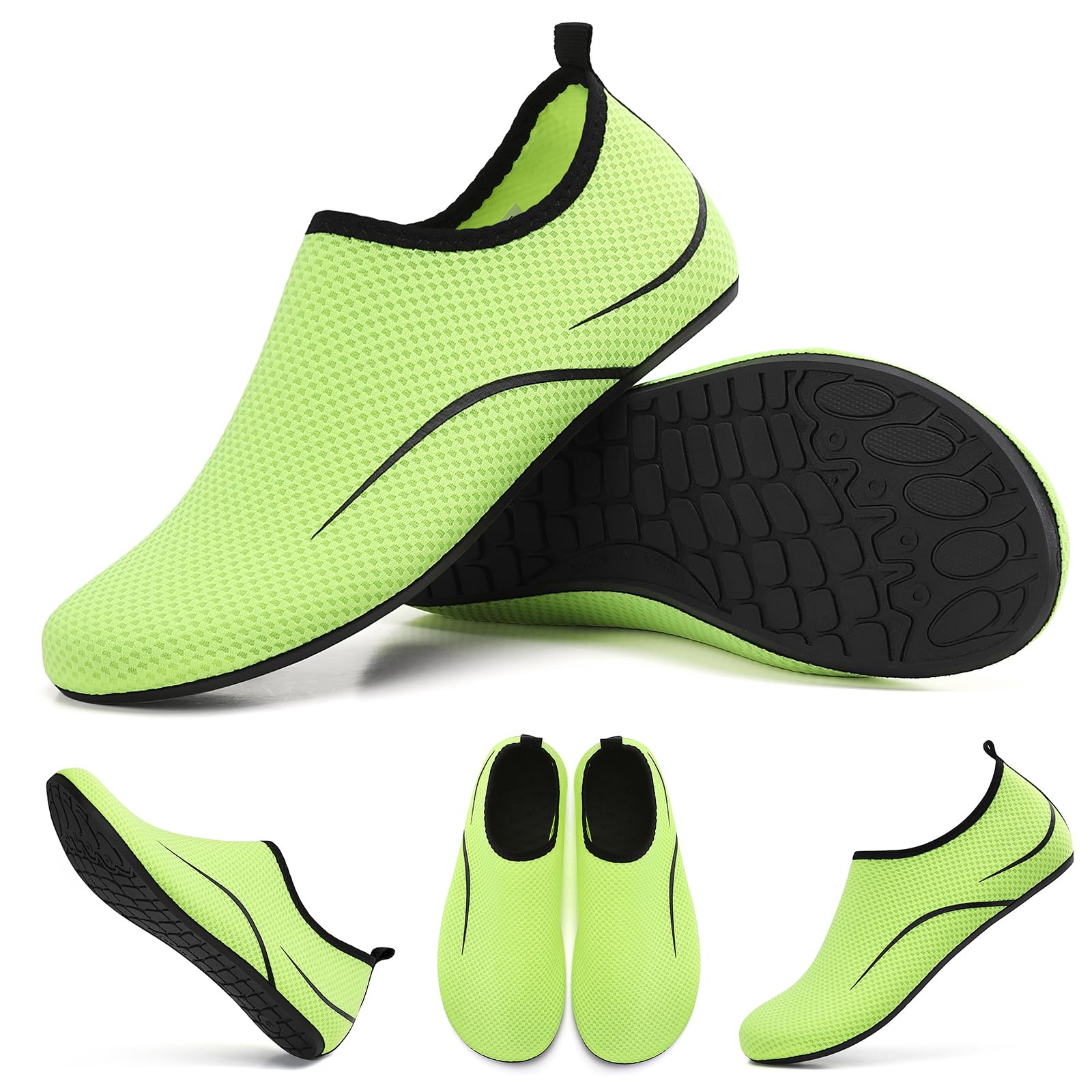 WOELIVE Scarpe da Immersione Donna Uomo, Scarpe da Scoglio Spiaggia Corsa Stivali Corti Traspirante Acqua ad Asciugatura Rapida Nuoto Surf Immersioni Sport Yoga Nero 36-47EU
