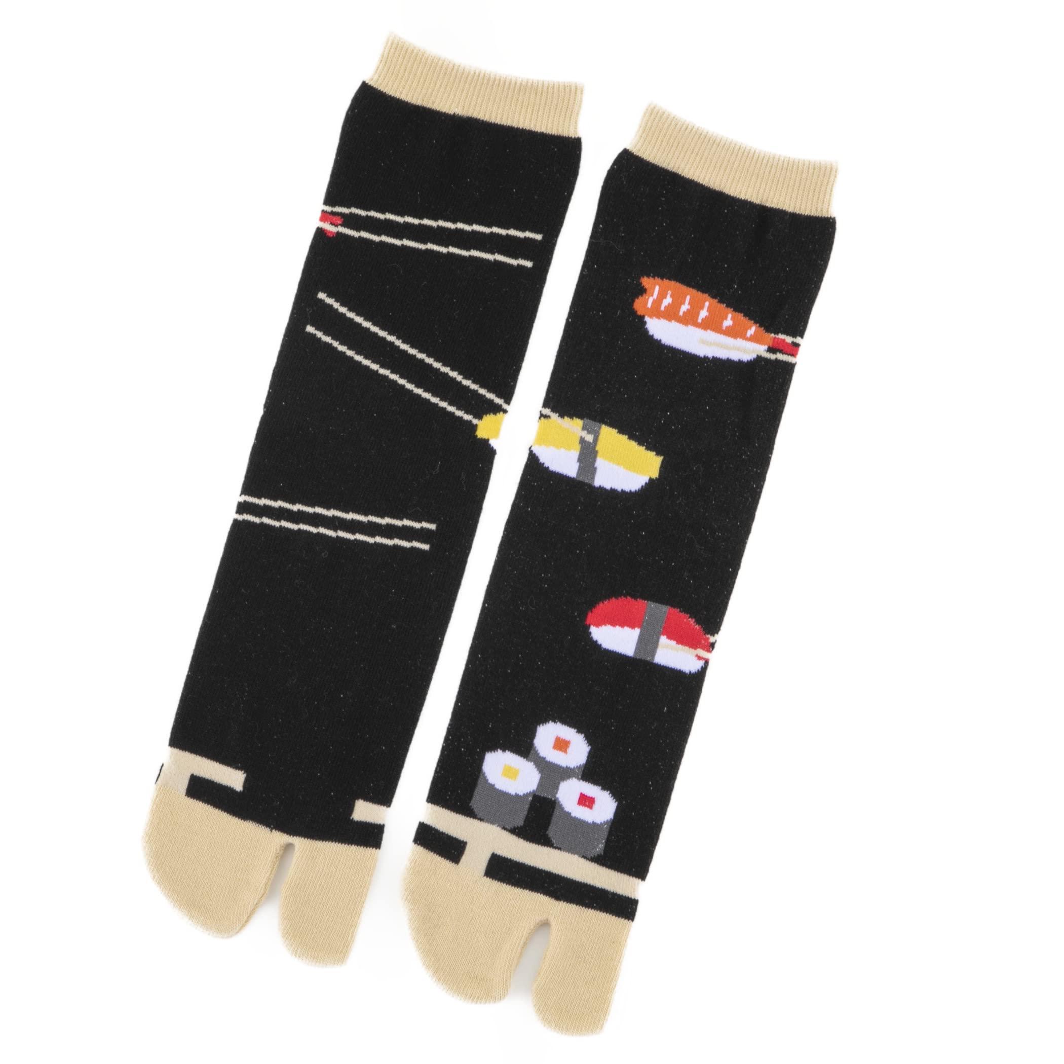 Japanese Tabi Socks Unisex Two-Toe Cotton Crew Length Made in Nara Japan