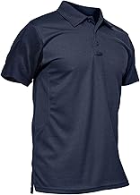 Kefitevd Polo Shirts, Men's Short Sleeve Golf T-Shirts, Quick-Drying Army T-Shirt, Sport Outdoor Polo Shirt with Glasses Holder, Button Placket, Lightweight Summer T-Shirt