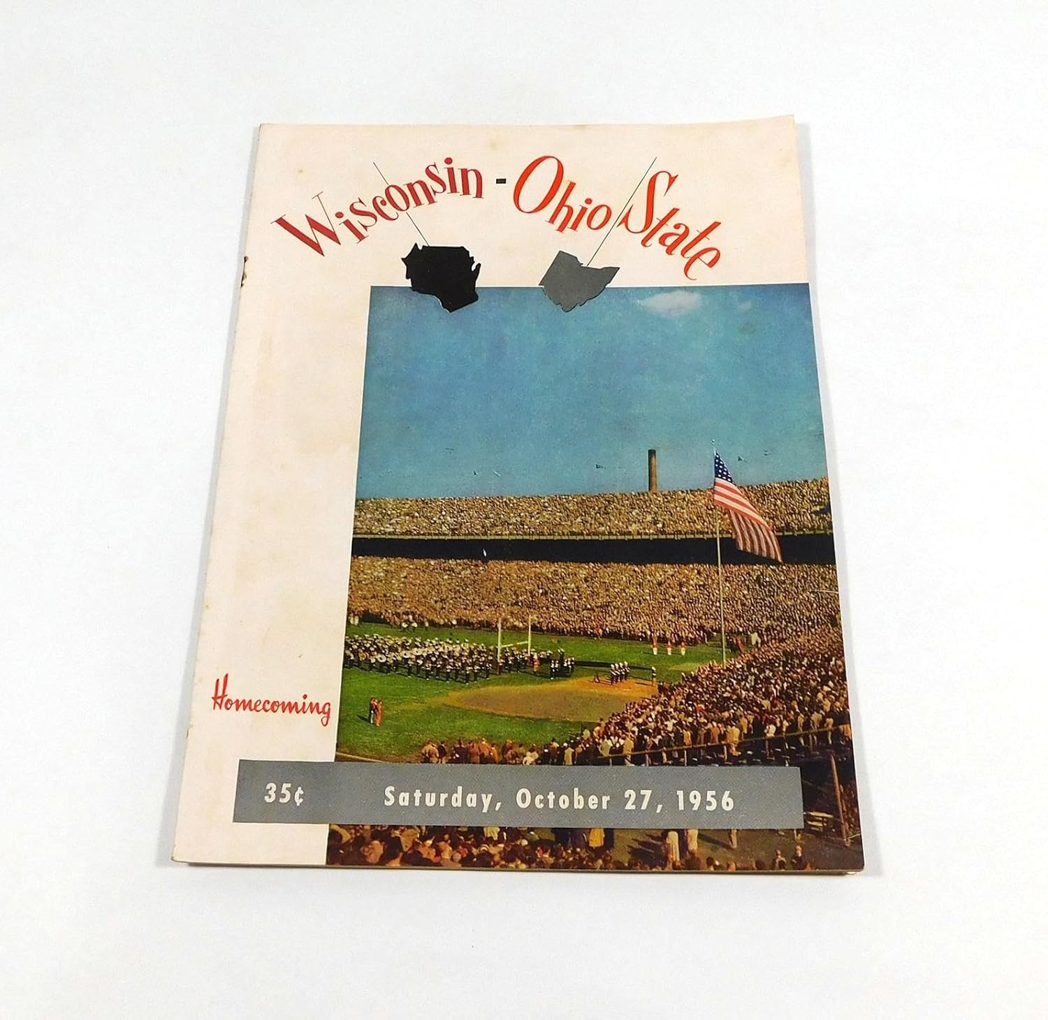 1956 Wisconsin at Ohio State College Football Program 10-27-56 - College Programs