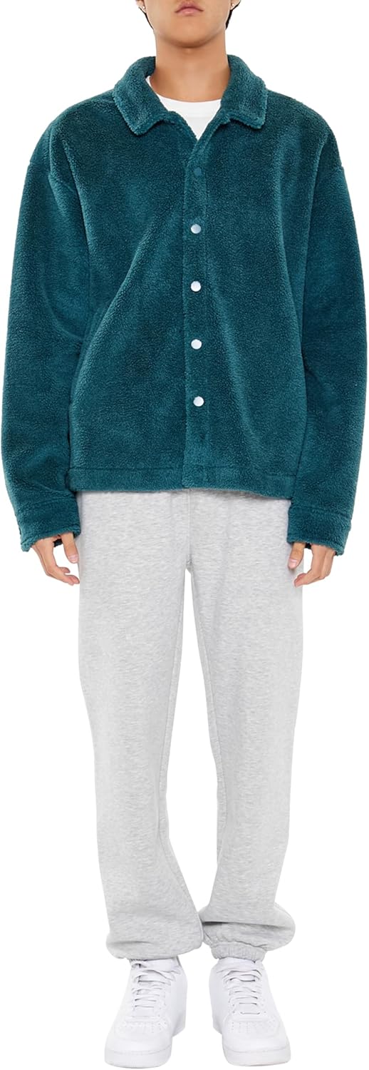 Forever 21 mens Plush Drop-sleeve Shacket - Image 2