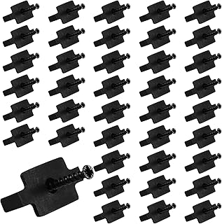 Hidden Fasteners Nylon Clips for Deck Fastening, Composite Decking Fasteners with Metal Deck Screws for Deck Boards, Nylon Plastic T Clips for Decking (120 Packs)