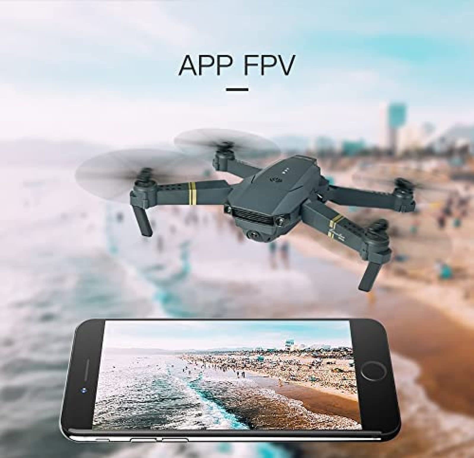 Drone Telecomandato Quadricottero Per Fotografia Aerea Esterna RC Pieghevole Con Fotocamera 4K HD, Drone Telecomandato Per Quadricottero Per Fotografia Aerea Esterna RC - WiFi FPV Live Video,Batte