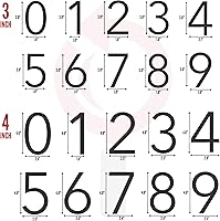 Vista 2 de Discovered Designs Número de buzón de acrílico 3D individual de alta calidad, autoadhesivo, de larga duración, resistente a la intemperie, fabricado