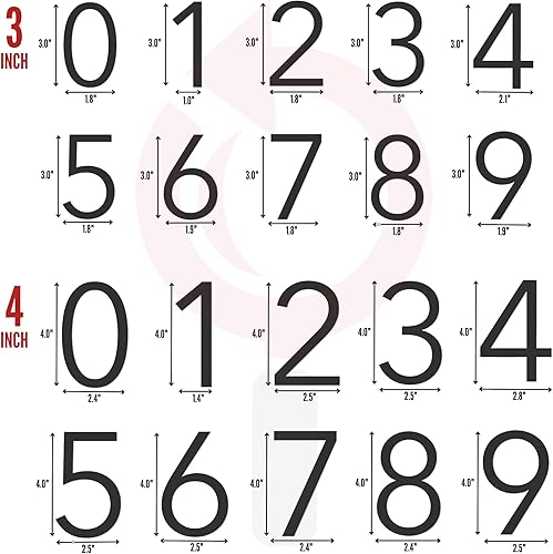 Miniatura 2 de Discovered Designs Número de buzón de acrílico 3D individual de alta calidad, autoadhesivo, de larga duración, resistente a la intemperie, fabricado