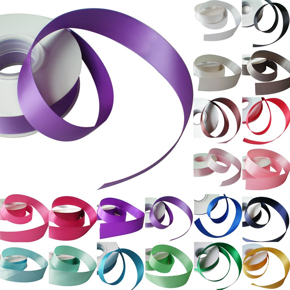 Time to Sparkle (Lilac Satin Ribbon Reel Wide Double Faced Satin Ribbon Roll Quality Ribbon Crafts- 10mmX 25M