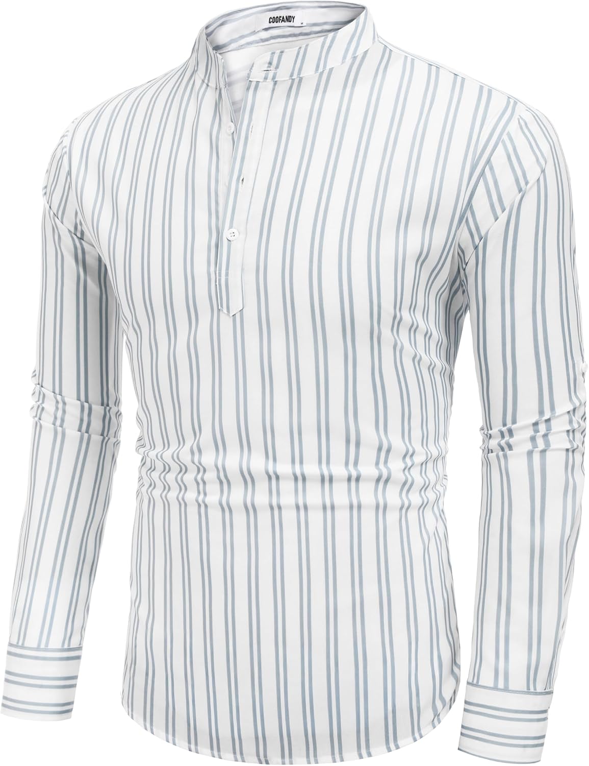 COOFANDY Men's Cotton Linen Henley T-Shirt Long Sleeve Hippie Casual Beach T-Shirts thumbnail