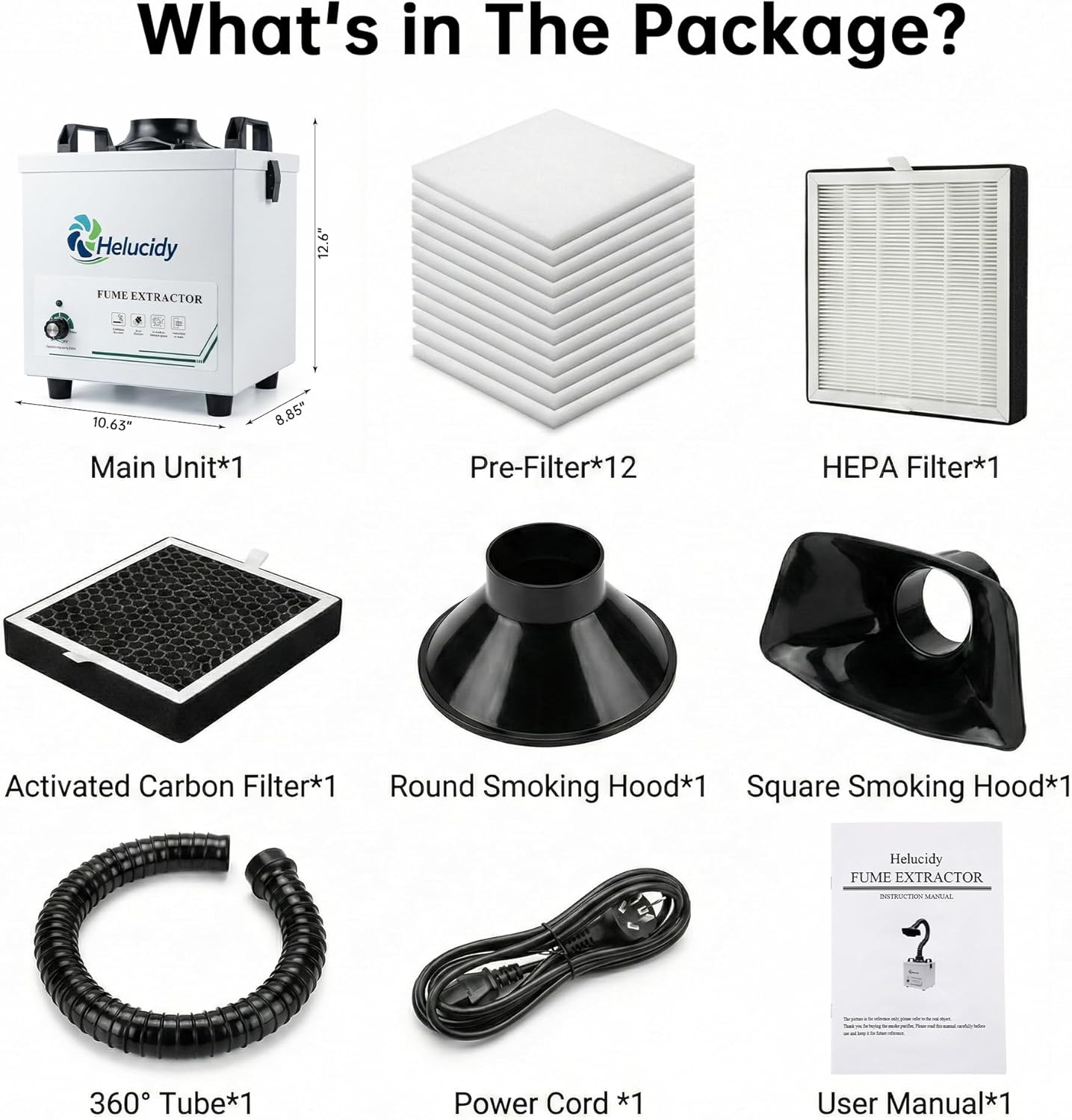 JJ-1001 Solder Fume Extractor Bundle with Replaceable Filters