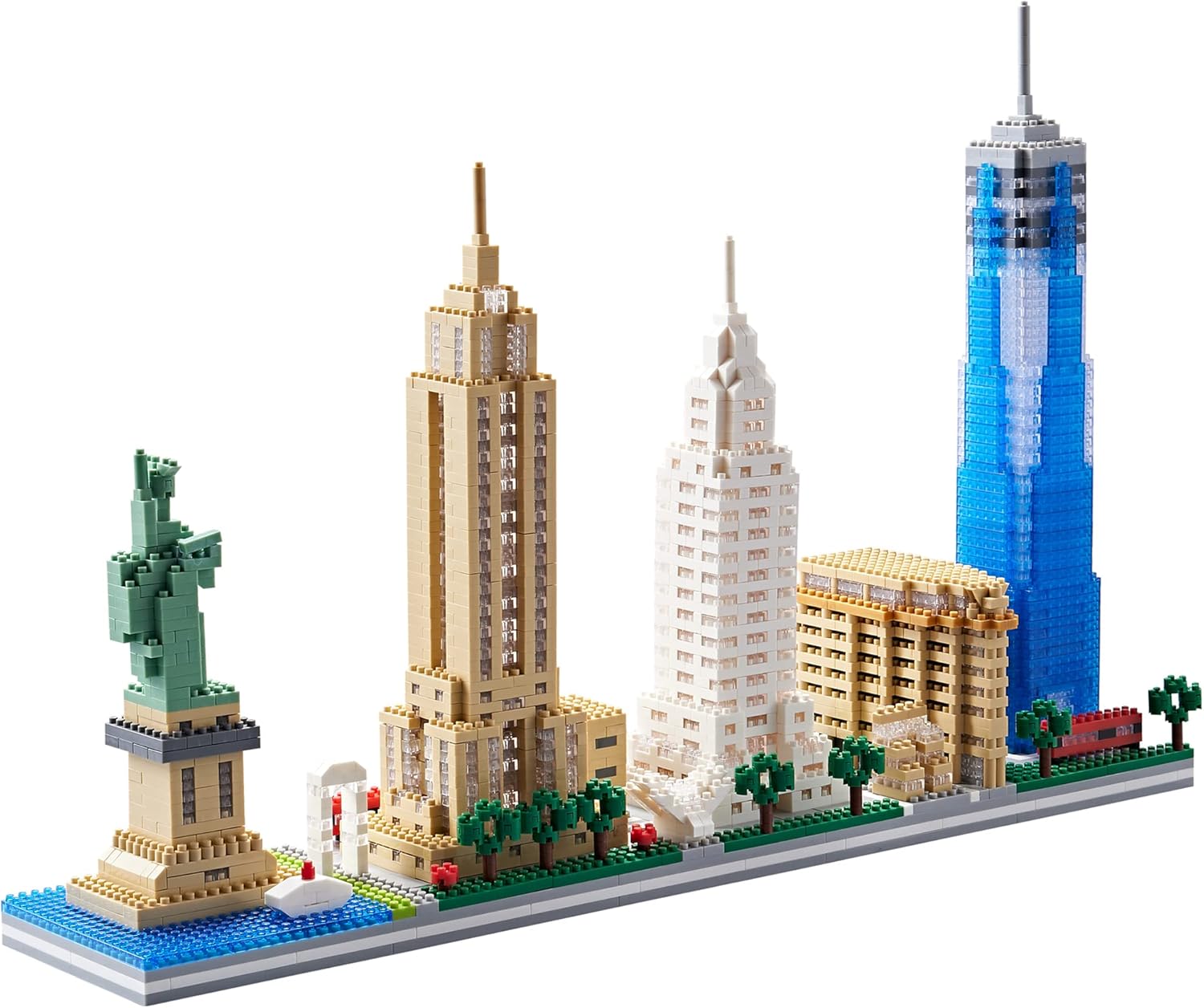 KLMEi City Architecture New York Skyline Micro Building Blocks Set for Adults NYC Skyline Collection Model Kit for Adult Age of 14+ 3452 Pieces