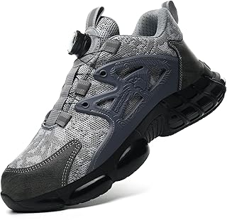 Safety Trainers Steel Toe Cap Sneakers for Men Women Comfortable Lightweight Safety Shoes Anti Slip Safety Shoes with Air ...