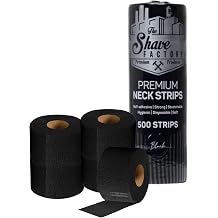 The Shave Factory Black Neck Strip, Disposable Barber Paper Roll, Protects Your Neck, Hygienic Option for Barbers, Unisex, All Ages