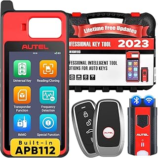Autel MaxiIM KM100 (X) Key Fob Programming Immobilizer Tool, Lifetime Renewal, 2023 Lite Ver. of IM508 IM608, 60s Key Generation, OBD IMMO Key Learning on 99% Cars, Chip Read Write Clone, 2 Blank IKEY