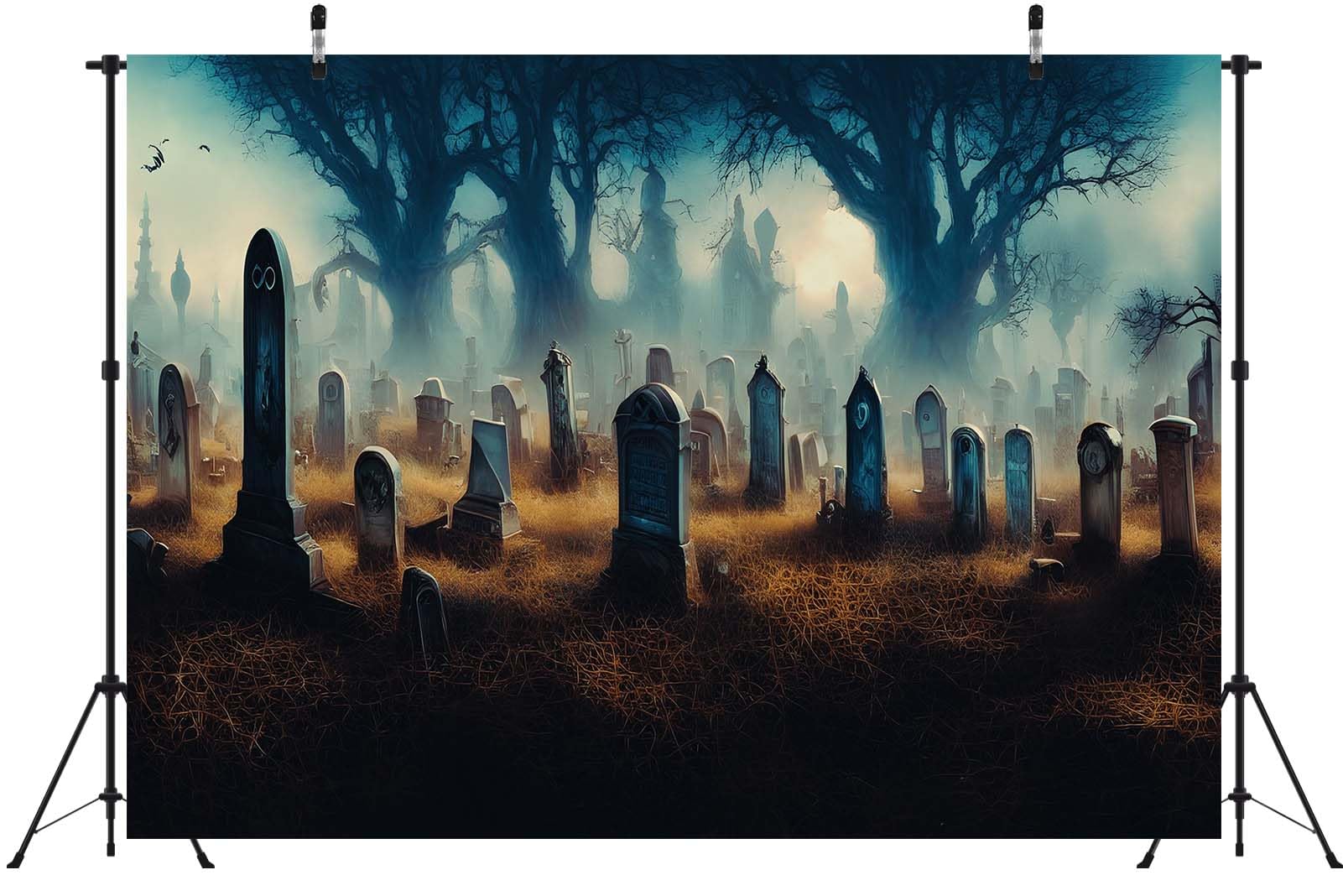 BELECO 3.6x2.5m Sfondo Tessuto Cimitero-Halloween