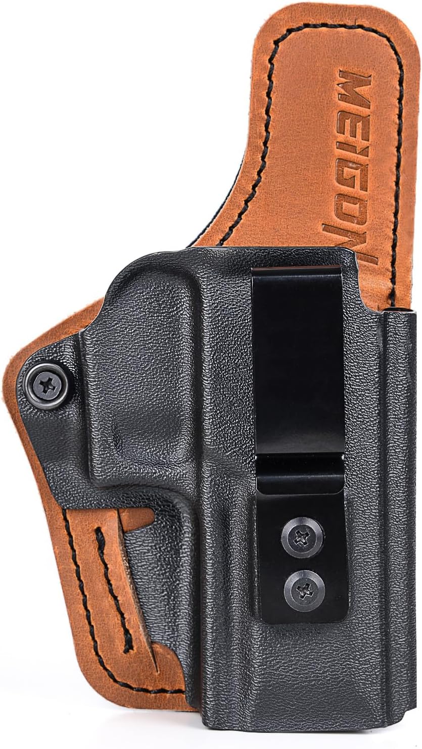 Sig P320 IWB Holster With Comfort Foam Pad Backer, Concealed Carry for Sig Sauer P320 Compact M18/Carry - Red Dot Optic, Kydex and Leather Hybrid for Appendix Carry