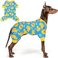 Vista 21 de Kyeese Pijama para perro, de flamenco, suave, abrigo, mameluco para perro, traje posquirúrgico, disfraz, ropa para gato, talla mediana