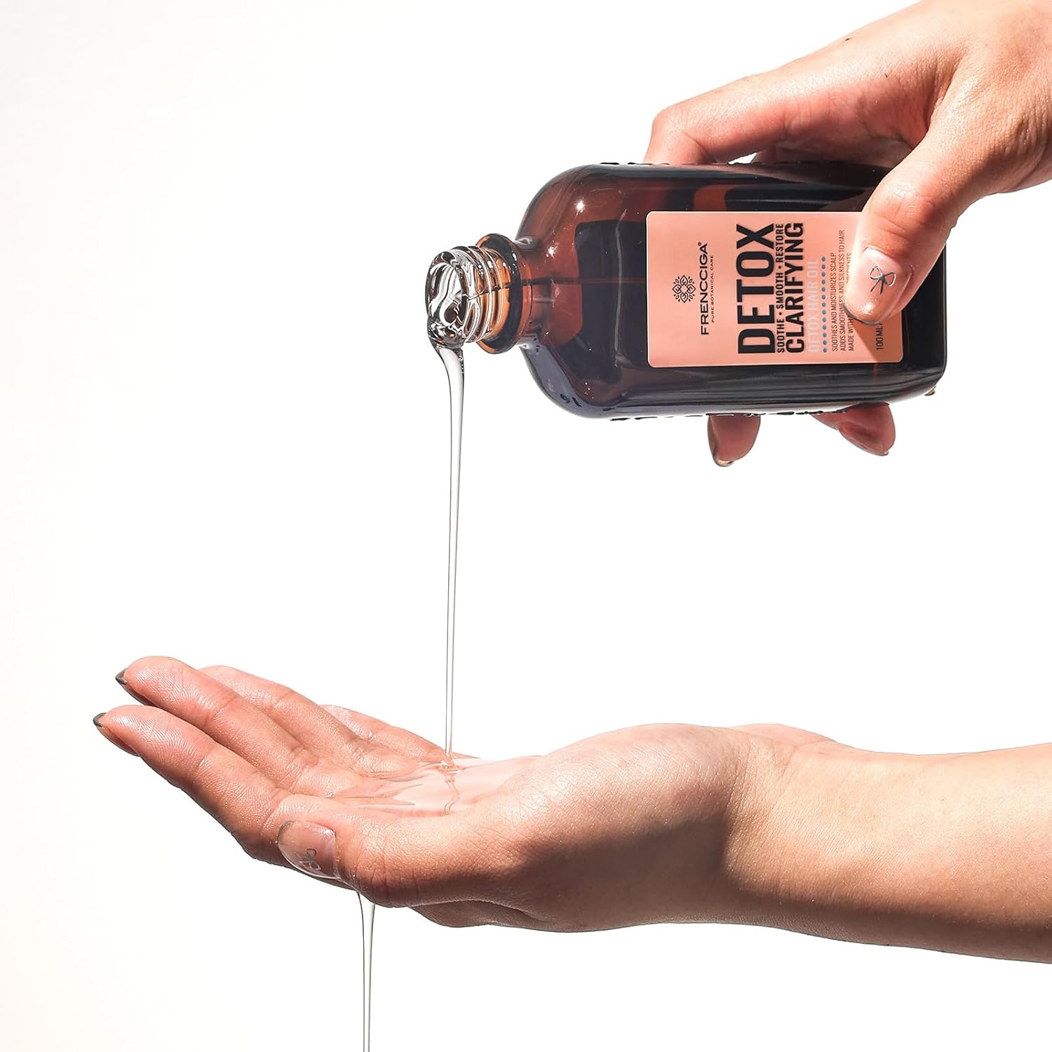 Detox Hair Oil, Hair Serum Treatment for Purifying & Revitalizing Dry Damged Hair, Deeply Cleansing Buildup 100ml