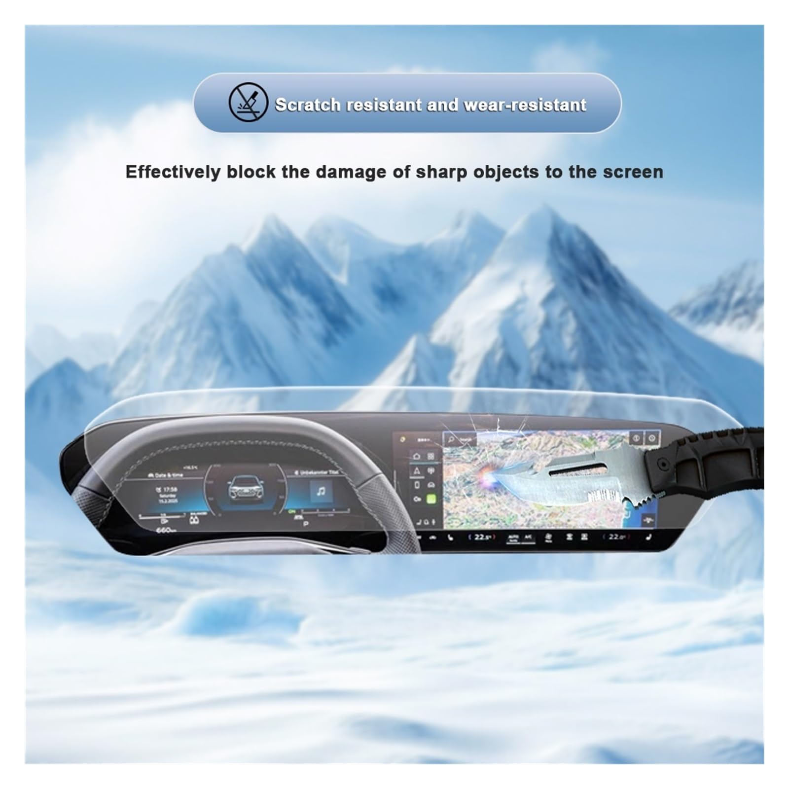 Pellicola Protettiva Antiriflesso Opaca per Console di Navigazione Pellicola in TPU Resistente Ai Graffi PPF per Au&di A6 C9 2025-2026 Pellicola Display Centrale