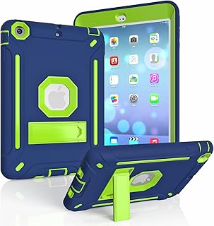 MAKEIT iPad Mini Case, iPad Mini 3 Case, iPad Mini 2 Case, Hybrid Shockproof Protective Silicone Case and Full-Body Rugged Protective Case with Kickstand for iPad Mini 1st Gen, 2nd Gen, 3rd Gen
