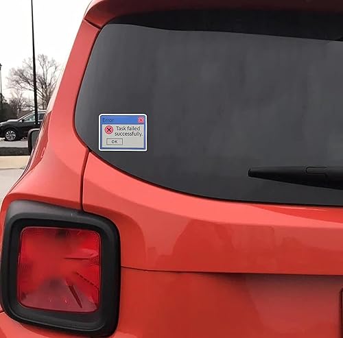 Miniatura 2 de Error Task Failed Successfully Window Meme - Adhesivo de vinilo de 3 pulgadas, paquete de 10, divertido diseño de humor para portátiles, botellas de