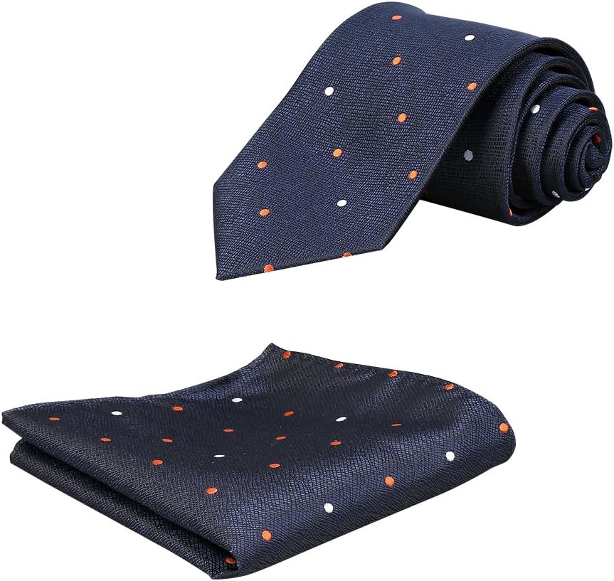 Paisley Tie Handkerchief Woven Classic Men's Necktie & Pocket Square Set (A)