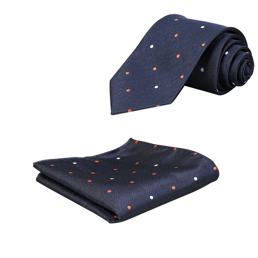 Paisley Tie Handkerchief Woven Classic Men's Necktie & Pocket Square Set (A)