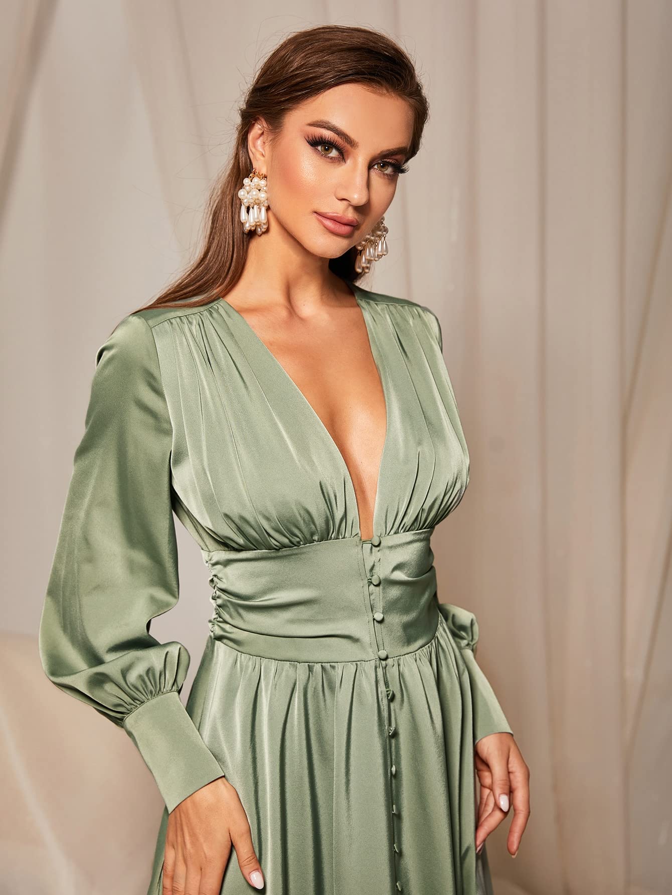 Amazon.com: Neeno Women's Dresses Empire Waist Flowy Dress Dress for Women  (Color : Mint Green, Size : Large) : Clothing, Shoes & Jewelry