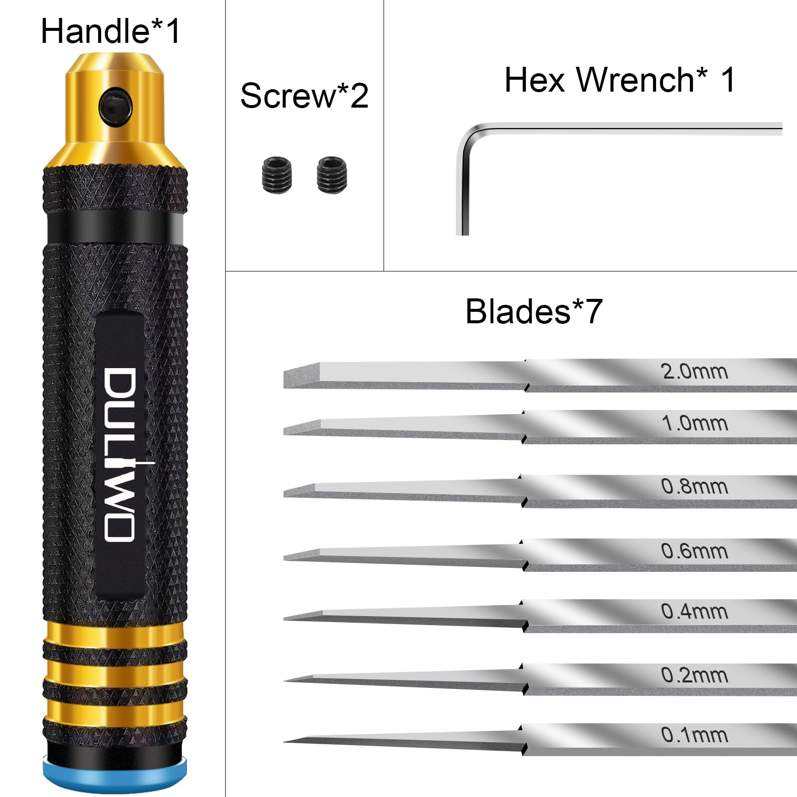 Model Scriber Chisel 7 Blades (0.1/0.2/0.4/0.6/0.8/1.0/2.0mm) — Amazon image 7