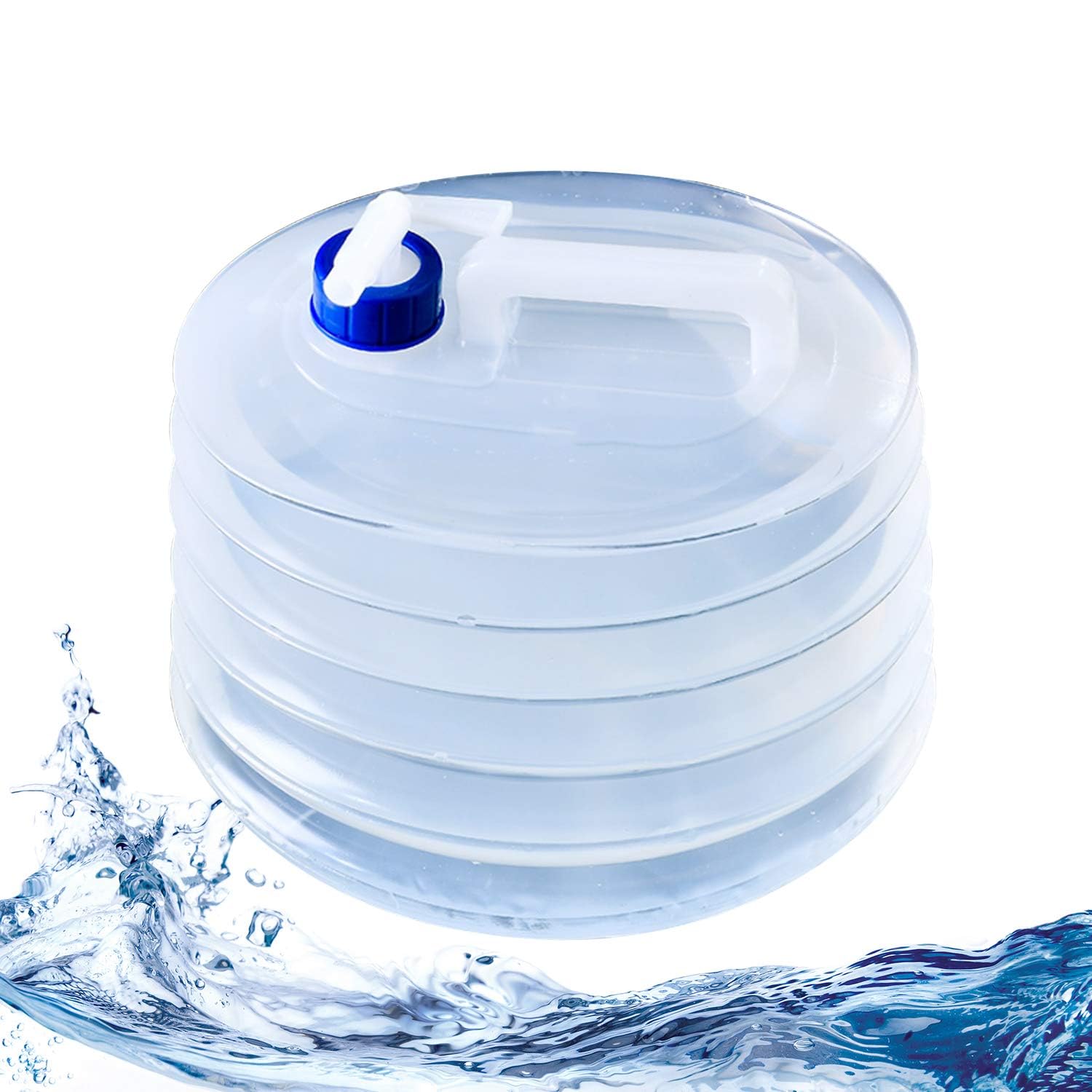 Collapsible Water Container 5 liters BPA Free Carrier with Tap Storage Drinking Container Water Tanks for Camping Hiking Travel BBQ Outdoor Picnics Gift (5 liters)