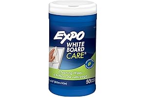 Clear Dry Erase Board Cleaning Wipes, Pack of 50