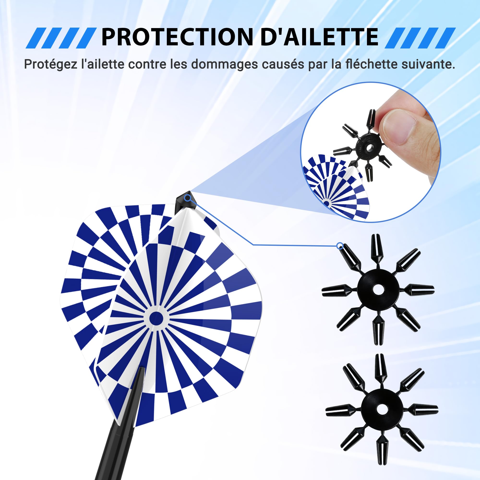 Elalove 12 Fléchettes à Pointe Plastique 14g avec 100 Embouts Remplacement et 24 Ailettes- Set Professionnel pour Cibles Électroniques - Darts Souples et Durables en Matériau Plastique
