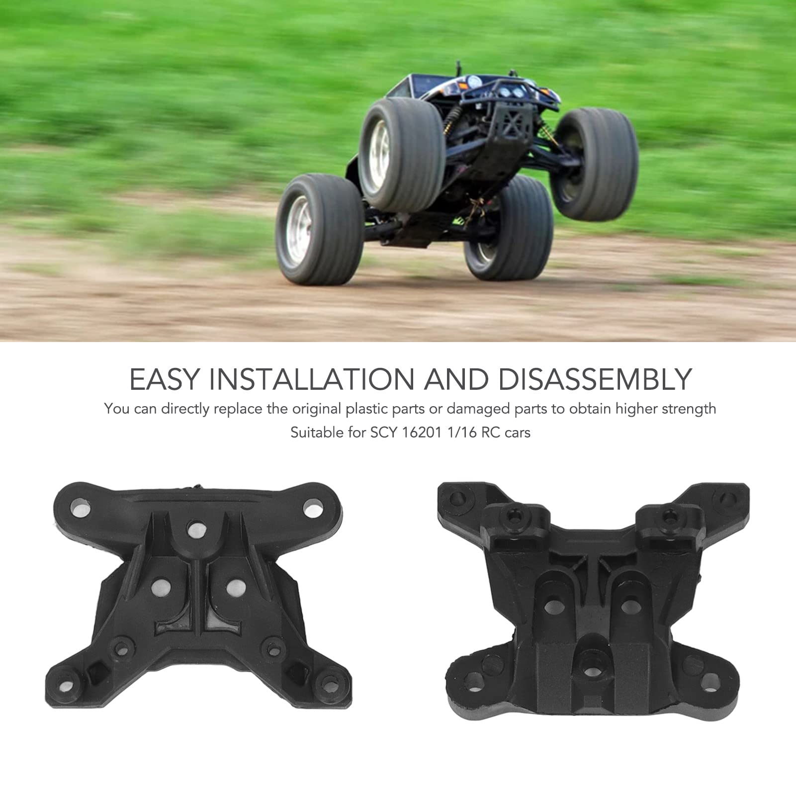 Support Amortisseur RC Avant/Arrière – 1 Paire En Alliage D'Aluminium, Robuste Pour Voiture 1/10
