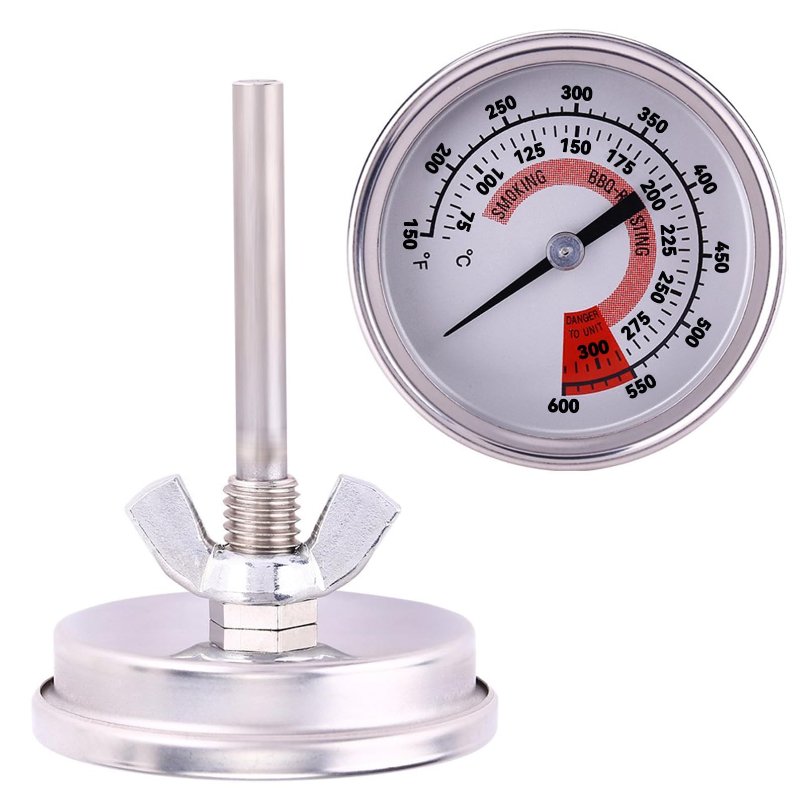iplusmile 1stuk Roestvrijstalen Thermometer Klem Voor Keuken Praktische Probe Houder Voor Melk Siropen Stevige Nauwkeurige Temperatuurweergave Keukengereedschap Voor Thuisgebruik