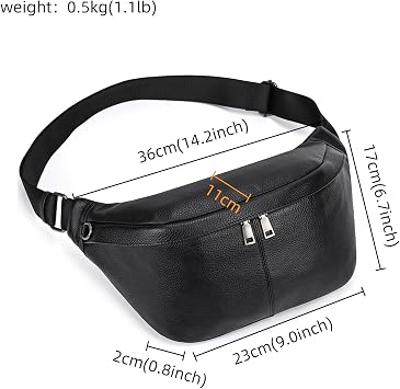 Leather Fanny Pack for Men Women
