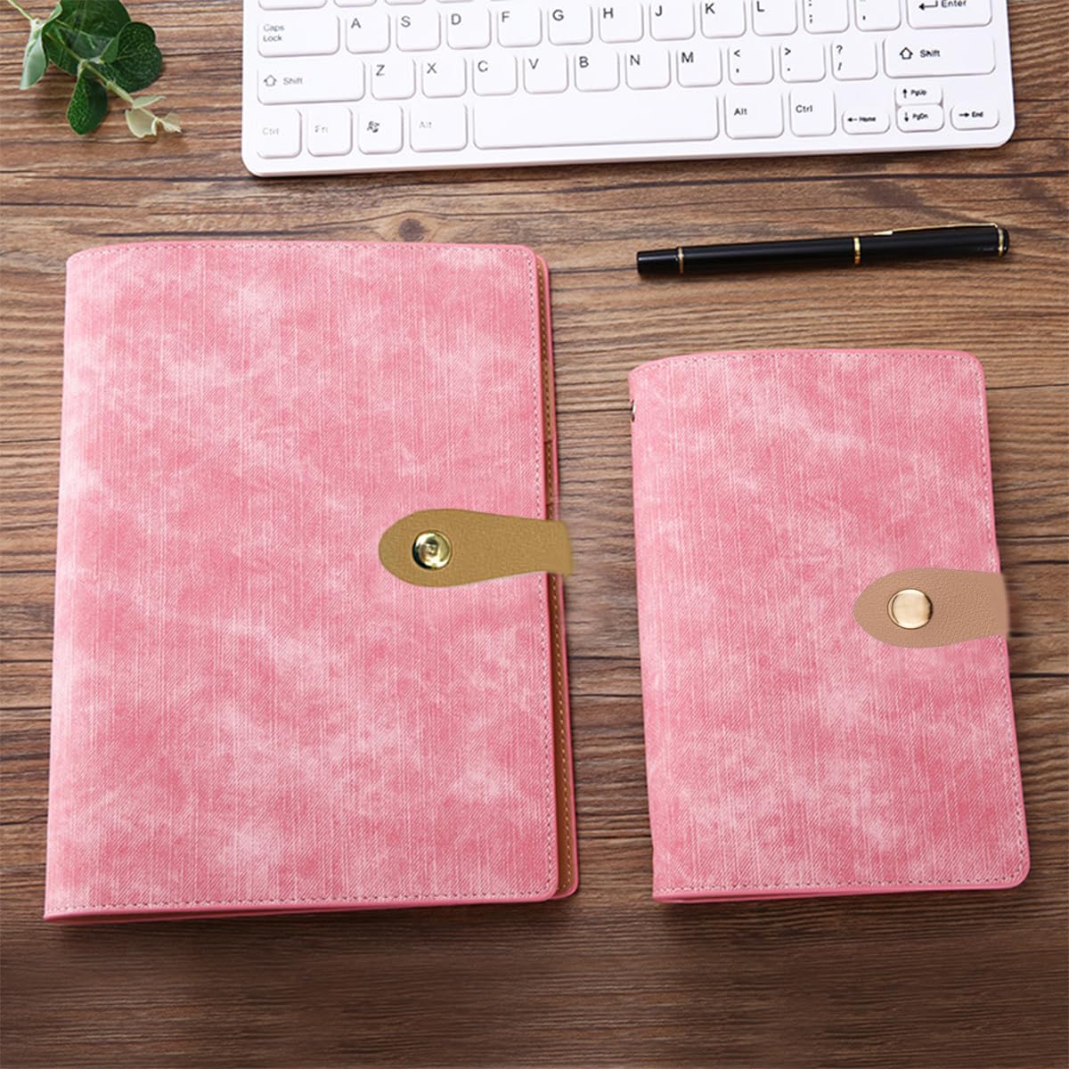 8 Fibbie In Pelle Con Bottone A Pressione - Chiusure Per Borse, Giacche, Quaderni - Colorate