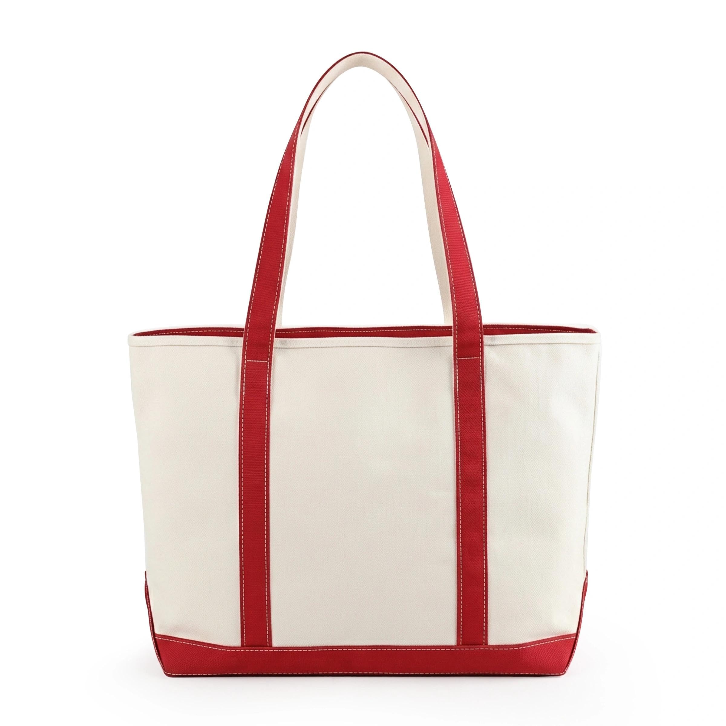 LUKDNEEY Personalized Tote Bag, Reusable Canvas Bag with Zippered Pocket