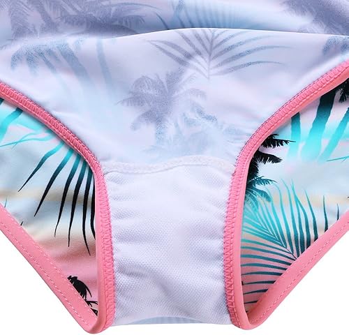 Miniatura 2 de TFJH E Niños Niñas Rashguard Traje de baño UV 50+ manga larga de una pieza traje de baño cremallera